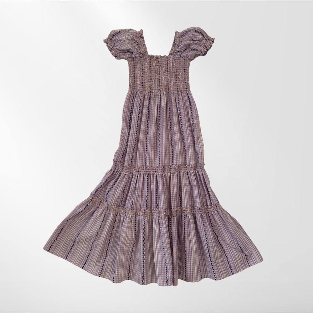 o.p.t. Print Tiered Midi Dress